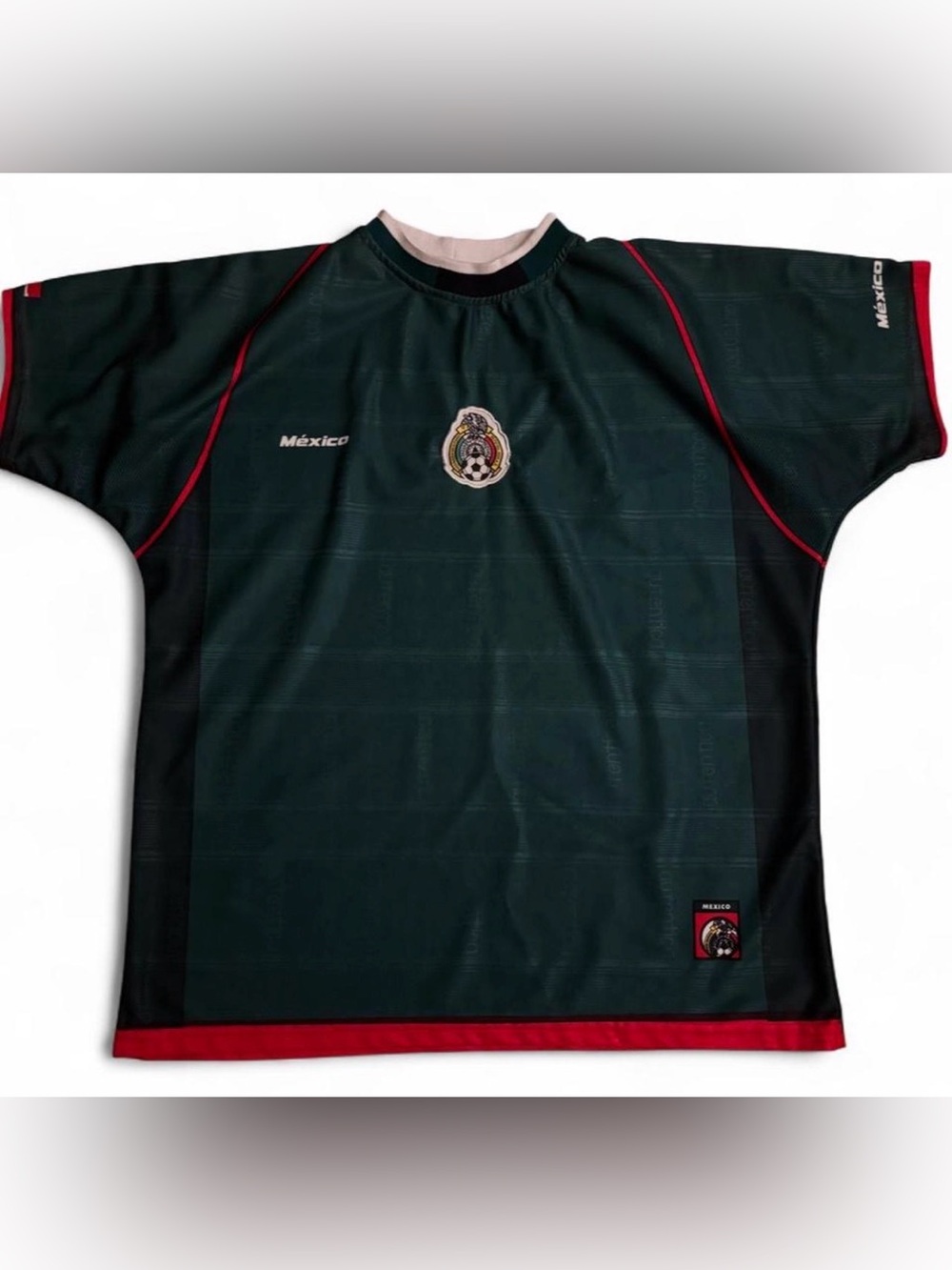 Vintage Mexico National Team Soccer Jersey Men's Green Auténtica El Tri